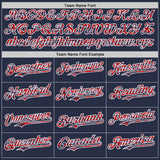 Custom Navy Camo Red-White Authentic Two Tone Baseball Jersey