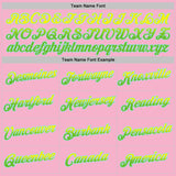 Custom Light Pink Light Yellow Aurora Green-Ice Blue Gradient Two Tone Performance T-Shirt