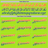 Custom Neon Green Bay Orange Grass Green-Light Pink Gradient Two Tone Performance T-Shirt