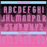 Custom Pink Black-Light Blue Geometric Shape Sublimation Volleyball Uniform Jersey