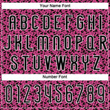 Custom Pink Black-White Geometric Shape Sublimation Volleyball Uniform Jersey