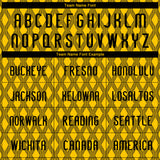 Custom Yellow Black-White Geometric Shape Sublimation Volleyball Uniform Jersey