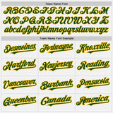Custom White (Green Gold Pinstripe) Green-Gold Authentic Baseball Jersey