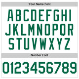 Custom White Kelly Green Authentic Throwback Baseball Jersey