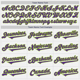 Custom White Purple-Neon Green Authentic Baseball Jersey