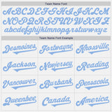 Custom White Light Blue-Pink Authentic Baseball Jersey