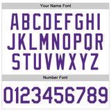Custom White Purple Authentic Throwback Basketball Jersey