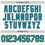 Custom White Teal Black-Old Gold Authentic Throwback Basketball Jersey