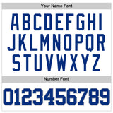 Custom White Royal-Gray Authentic Throwback Basketball Jersey