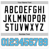 Custom White Black Pinstripe Sky Blue Authentic Basketball Jersey