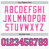 Custom White Black Pinstripe Pink-Light Blue Authentic Basketball Jersey