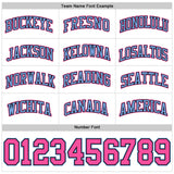 Custom White Black Pinstripe Pink-Light Blue Authentic Basketball Jersey
