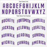 Custom White Purple Pinstripe Purple Authentic Baseball Jersey