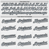 Custom White Black Pinstripe Silver Authentic Baseball Jersey
