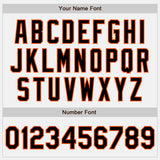Custom White Black Pinstripe Orange Authentic Baseball Jersey