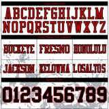 Custom White Black Gray-Red 3D Pattern Splash Authentic Football Jersey