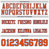 Custom White Orange-Royal Authentic Football Jersey