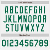 Custom Stitched White Kelly Green-White Baseball Pullover Sweatshirt Hoodie