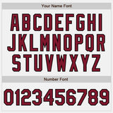 Custom Stitched White Crimson-Black Baseball Pullover Sweatshirt Hoodie