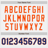 Custom White Royal-Orange Authentic Baseball Jersey