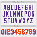 Custom White Orange-Purple Authentic Baseball Jersey
