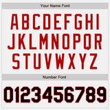 Custom White Black-Red Authentic Baseball Jersey