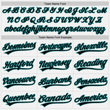 Custom White Black-Teal Authentic Baseball Jersey