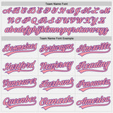 Custom White Medium Pink-Purple Authentic Baseball Jersey