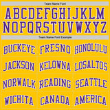 Custom Yellow Purple-White Authentic Basketball Jersey