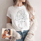 Personalized Mom's Outline Photo Sweatshirt - Gift For Mom