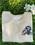🏈Personalized Football Embroidered Sweatshirt- Football Player Sweatshirt