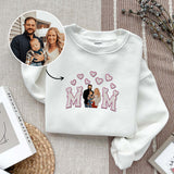Personalized Embroidered Mom Family Portrait Sweatshirt, Mother's Day Gift