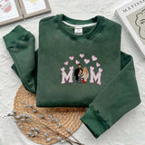 Personalized Embroidered Mom Family Portrait Sweatshirt, Mother's Day Gift