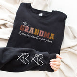 Wear Heart On Sleeve Sweartshirt For Mom And Grandma