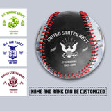 Personalized White U.S Veteran Marines Corps Photo Baseballs