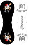 Personalized Black White Half Leather White Authentic Baseballs