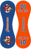 Personalized Royal Orange Half Leather Royal Authentic Baseballs