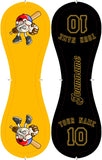 Personalized Gold Black Split Half Leather Black Authentic Baseballs