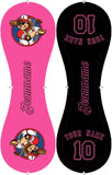 Personalized Pink Black Half Leather Black Authentic Baseballs