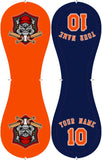 Personalized Orange Navy Half Leather Orange Authentic Baseballs
