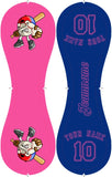 Personalized Pink Royal Split Half Leather Royal Authentic Baseballs