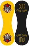 Personalized Gold Black Split Half Leather Black  Authentic Baseballs