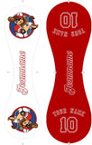 Personalized White Red Half Leather Red Authentic Baseballs