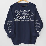 This Mama Bear Wears Her Heart On Her Sleeve - Family Custom Unisex Sweatshirt