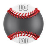 Personalized Gray White Half Leather White Authentic Baseballs