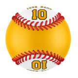 Personalized Gold White Half Leather Gold Authentic Baseballs