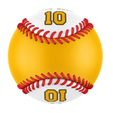 Personalized Gold White Half Leather Gold Authentic Baseballs