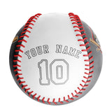 Personalized Gray White Half Leather White Authentic Baseballs