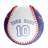 Personalized Royal White Half Leather White Authentic Baseballs