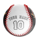 Personalized Black White Half Leather White Authentic Baseballs